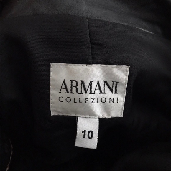 Armani Collezioni Flower Lambskin Leather Jacket - Picture 8 of 8